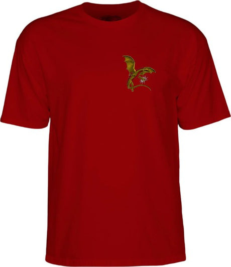 Powell T-Shirt Dragons Logo Ss Garnet