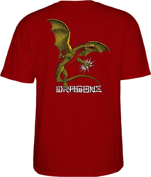 Powell T-Shirt Dragons Logo Ss Garnet