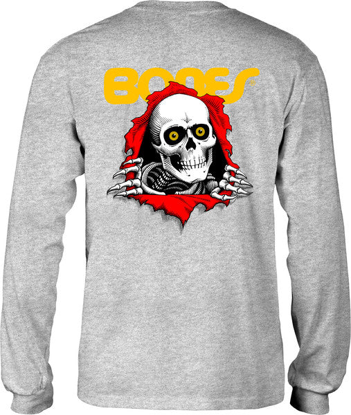 Powell T-Shirt Ripper Ls Gray