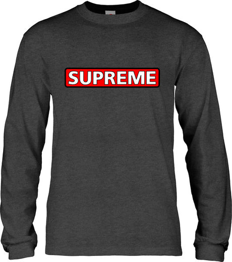 Powell T-Shirt Supreme Ls Charcoal Heather