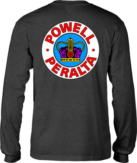 Powell T-Shirt Supreme Ls Charcoal Heather