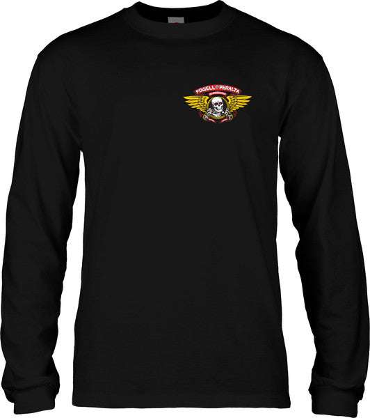 Powell T-Shirt Winged Ripper Ls Black