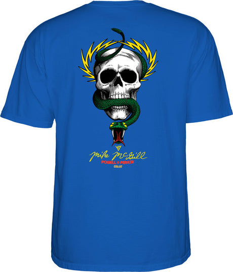 Powell T-Shirt Mcgill Skull & Snake Ss Royal Blue