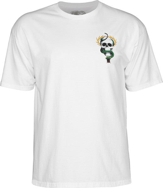 Powell T-Shirt Mcgill Skull & Snake Ss White