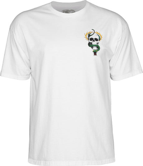 Powell T-Shirt Mcgill Skull & Snake Ss White