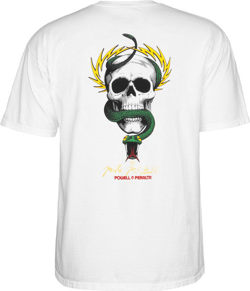 Powell T-Shirt Mcgill Skull & Snake Ss White