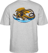 Powell T-Shirt Oval Dragon Ss Gray
