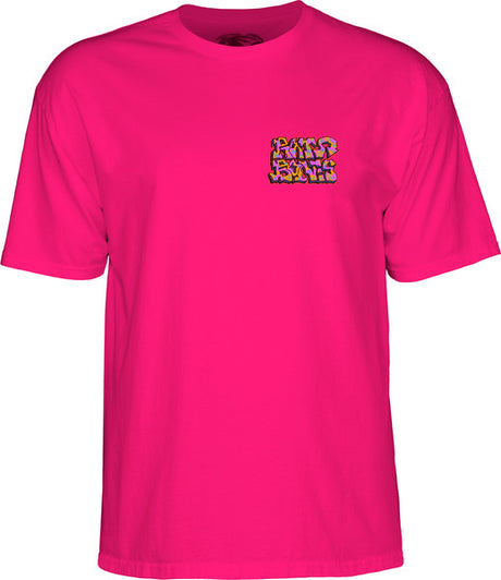 Powell T-Shirt Rat Bones Graffiti Ss Hot Pink