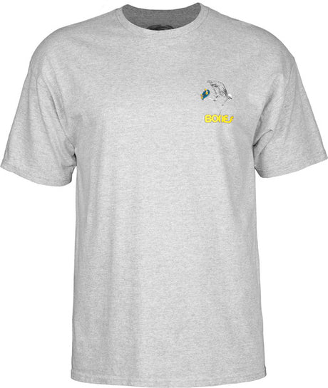 Powell T-Shirt Skateboard Skeleton Ss Gray