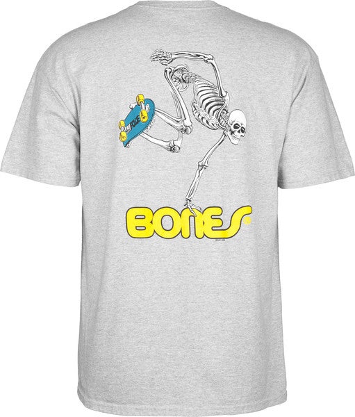 Powell T-Shirt Skateboard Skeleton Ss Gray