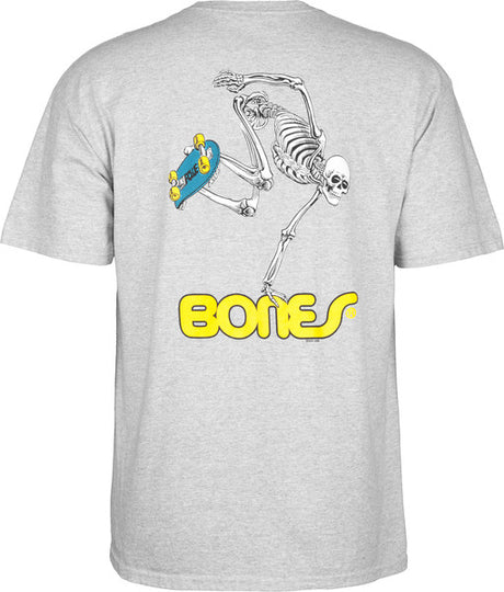 Powell T-Shirt Skateboard Skeleton Ss Gray