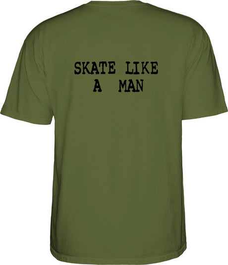 Powell T-Shirt Skate Chimp Ss Military Green