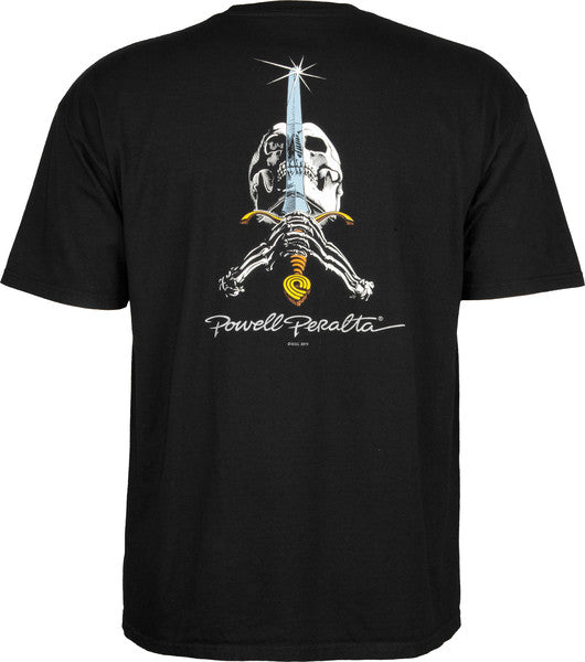 Powell T-Shirt Skull & Sword Ss Black
