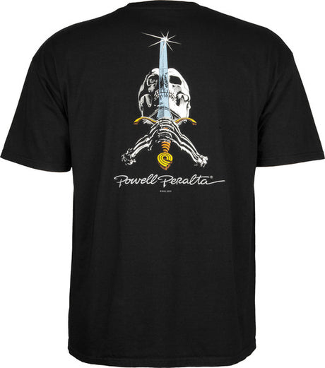 Powell T-Shirt Skull & Sword Ss Black