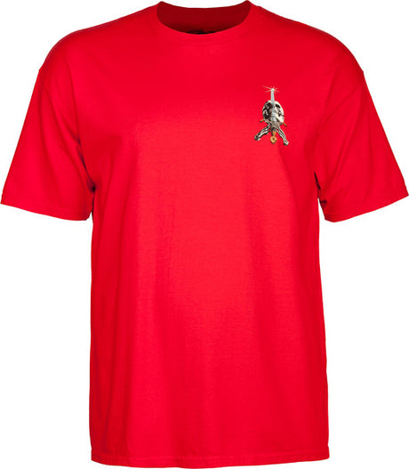 Powell T-Shirt Skull & Sword Ss Red