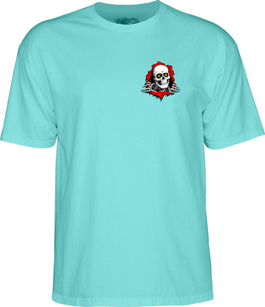 Powell T-Shirt Support Your Local Skate Shop Ss Teal