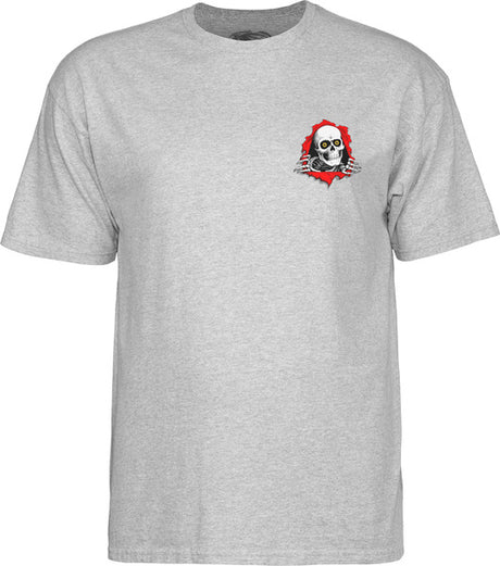 Powell T-Shirt Support Your Local Skate Shop Ss Gray