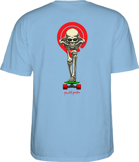 Powell T-Shirt Tucking Skeleton Ss Baby Blue