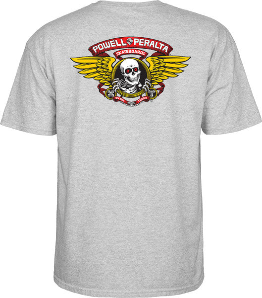 Powell T-Shirt Winged Ripper Ss Gray