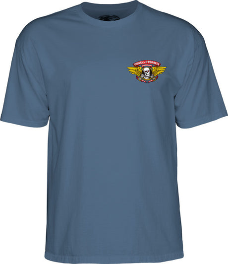 Powell T-Shirt Winged Ripper Ss Indigo Blue