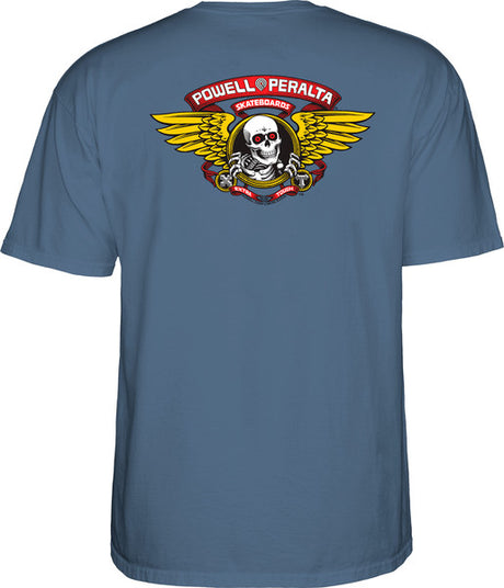 Powell T-Shirt Winged Ripper Ss Indigo Blue
