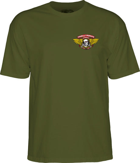 Powell T-Shirt Winged Ripper Ss Military Green