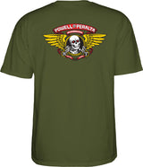 Powell T-Shirt Winged Ripper Ss Military Green