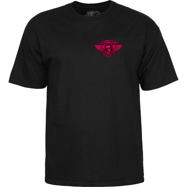 Powell T-Shirt Winged Ripper Ss Blacklight Pink