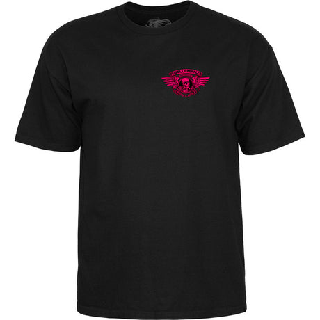Powell T-Shirt Winged Ripper Ss Blacklight Pink