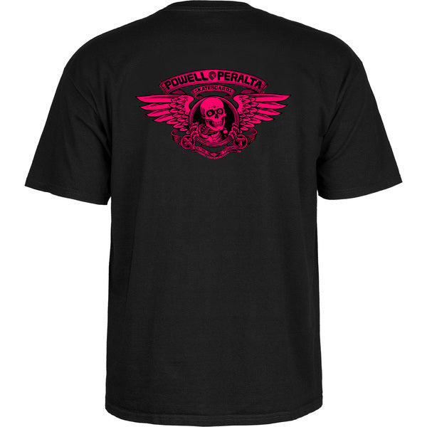 Powell T-Shirt Winged Ripper Ss Blacklight Pink