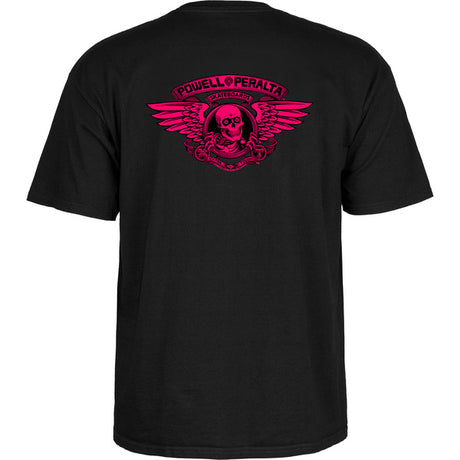 Powell T-Shirt Winged Ripper Ss Blacklight Pink