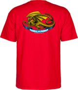 Powell T-Shirt Youth Oval Dragon Ss Red