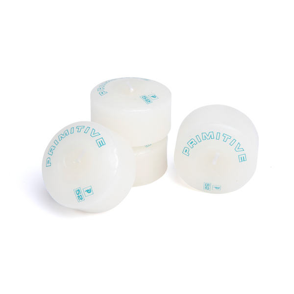 Primitive Wax Skate Wheel Candle Wht