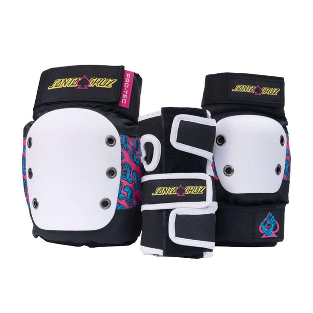 Pro-Tec Pads X Santa Cruz (Uk) Street Adult 3-Pk Pad Set Open