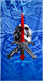 Serviette de plage Powell Peralta Skull & Sword Blue Fade