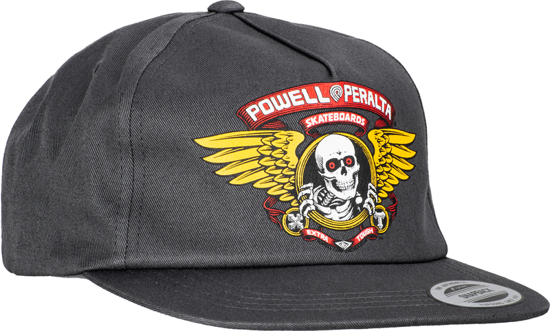 Powell Cap Winged Ripper Snapback Charcoal