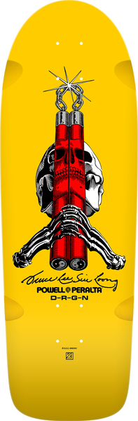 Powell Deck Bruce Lee Skull & Nunchuncks Ylw