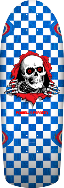 Planche de skateboard Powell Peralta Reissue OG Ripper Checker Blue Veneer 10"