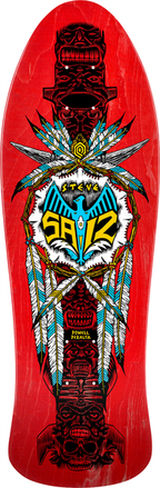 Planche de skateboard Powell Peralta Reissue Steve Saiz Totem Red Veneer 10"
