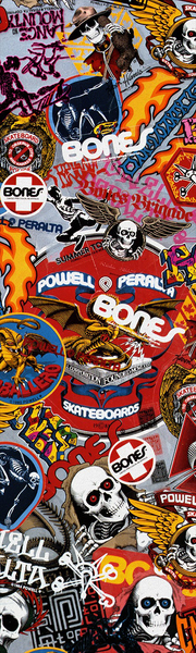 Powell Grip Plaque Og Stickers White
