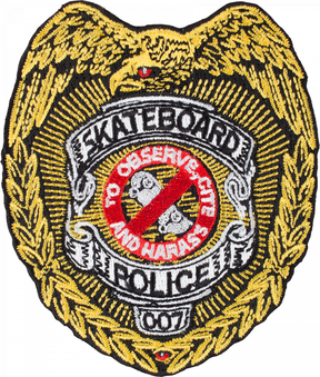 Powell Patch Skateboard Police
