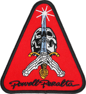 Powell Patch Skull & Sword Red
