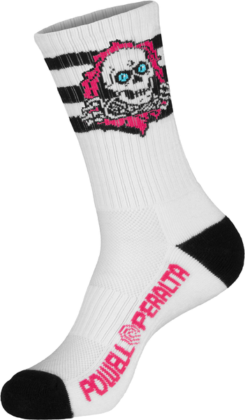 Powell Socks Ripper Pink Black White Rip Stripes