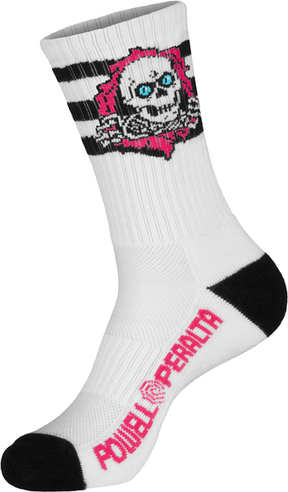 Powell Socks Ripper Pink Black White Rip Stripes