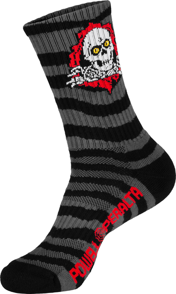 Powell Socks Ripper Charcoal Black Rips