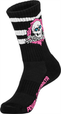 Powell Socks Ripper Rip Stripes Black Pink