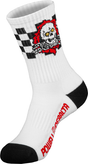 Powell Socks Ripper Checker Stripes Red Black