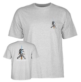 Powell T-Shirt Skull & Sword Ss Grey