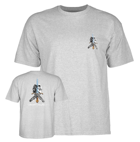 Powell T-Shirt Skull & Sword Ss Grey