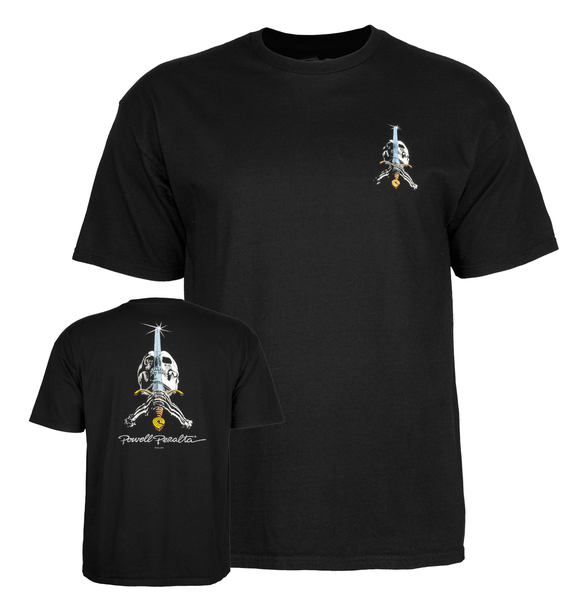 Powell T-Shirt Skull & Sword Ss Black